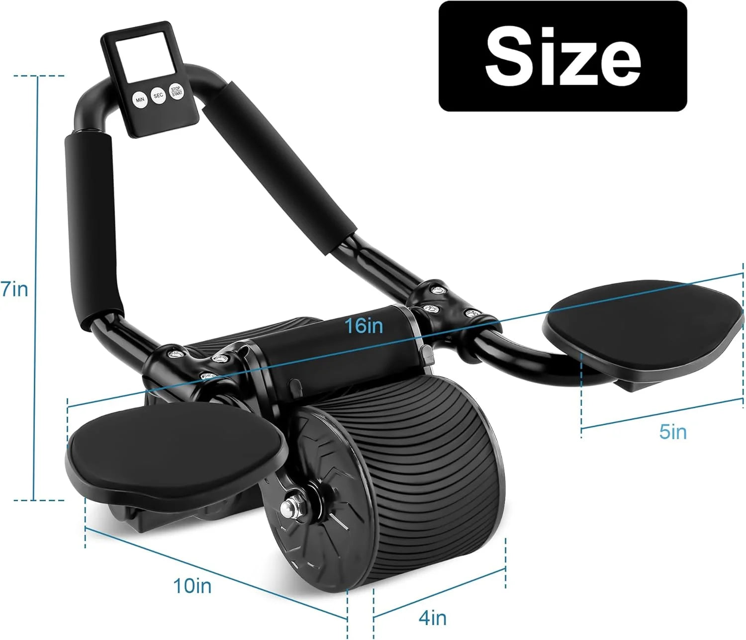 Elbow Support Automatic Rebound Abdominal Wheel,Ab Roller for Abdominal Exercise Machine,Dolly Core Strengthening Trainer Fitness Belly Training Ab Roller